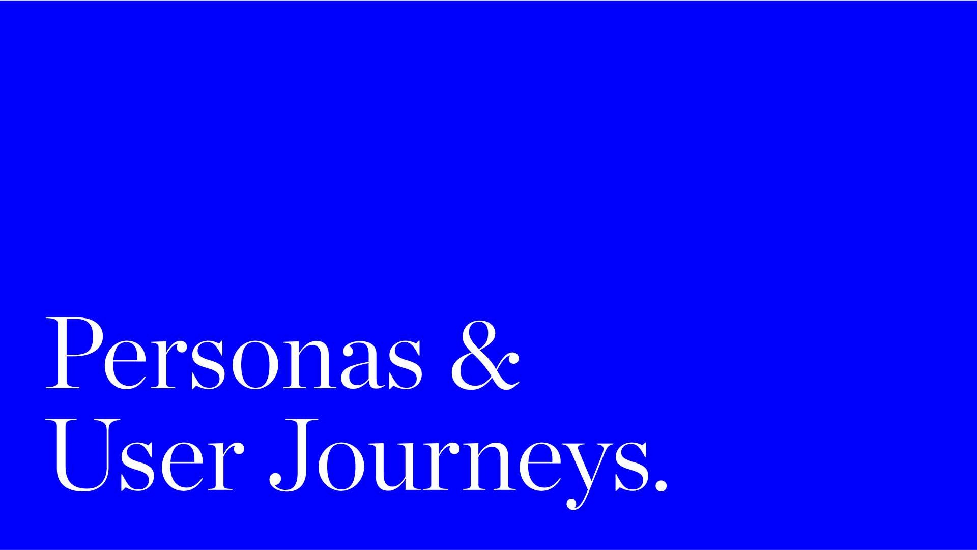 Personas & user journeys 1